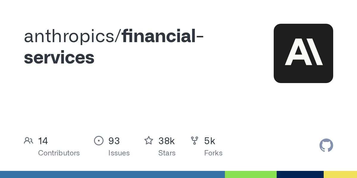 Anthropic 官方开源金融智能体技能库:投行、股票研究、私募、财富管理的现成打法