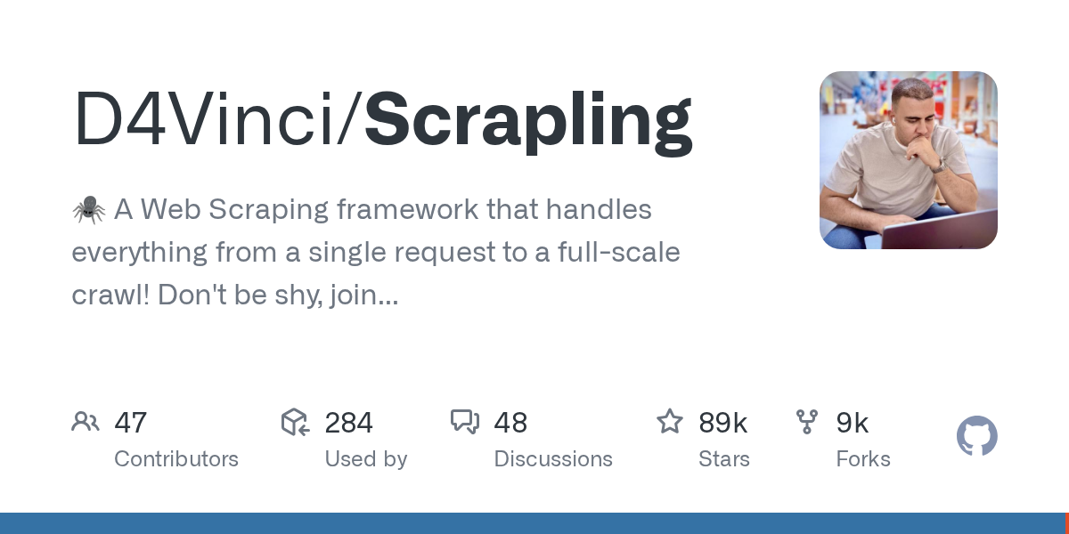 Scrapling 抓取框架:8.8 万星开源爬虫,网页改版自动适配还自带 MCP 给 AI 用