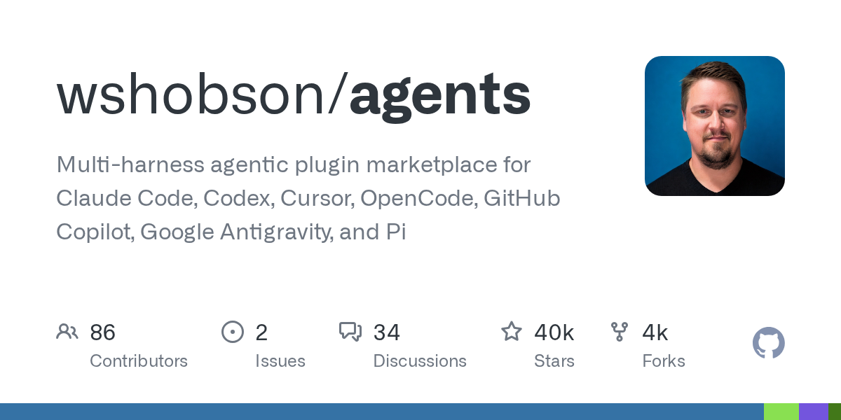 wshobson/agents:94 个插件、202 个智能体、184 项技能,一套能喂饱六种编码工具的工程技能库